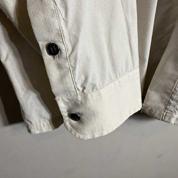 Kuhl Airkraft Roll Tab Button Down Long Sleeve Shirt Men's XL Ivory Outdoor Dad - Picture 10 of 16
